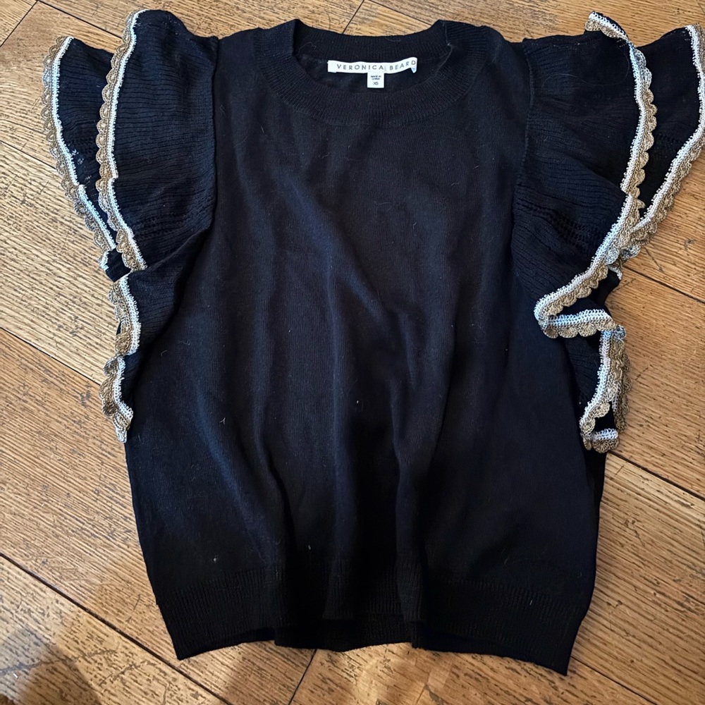 Veronica Beard Ruffle Knit Top